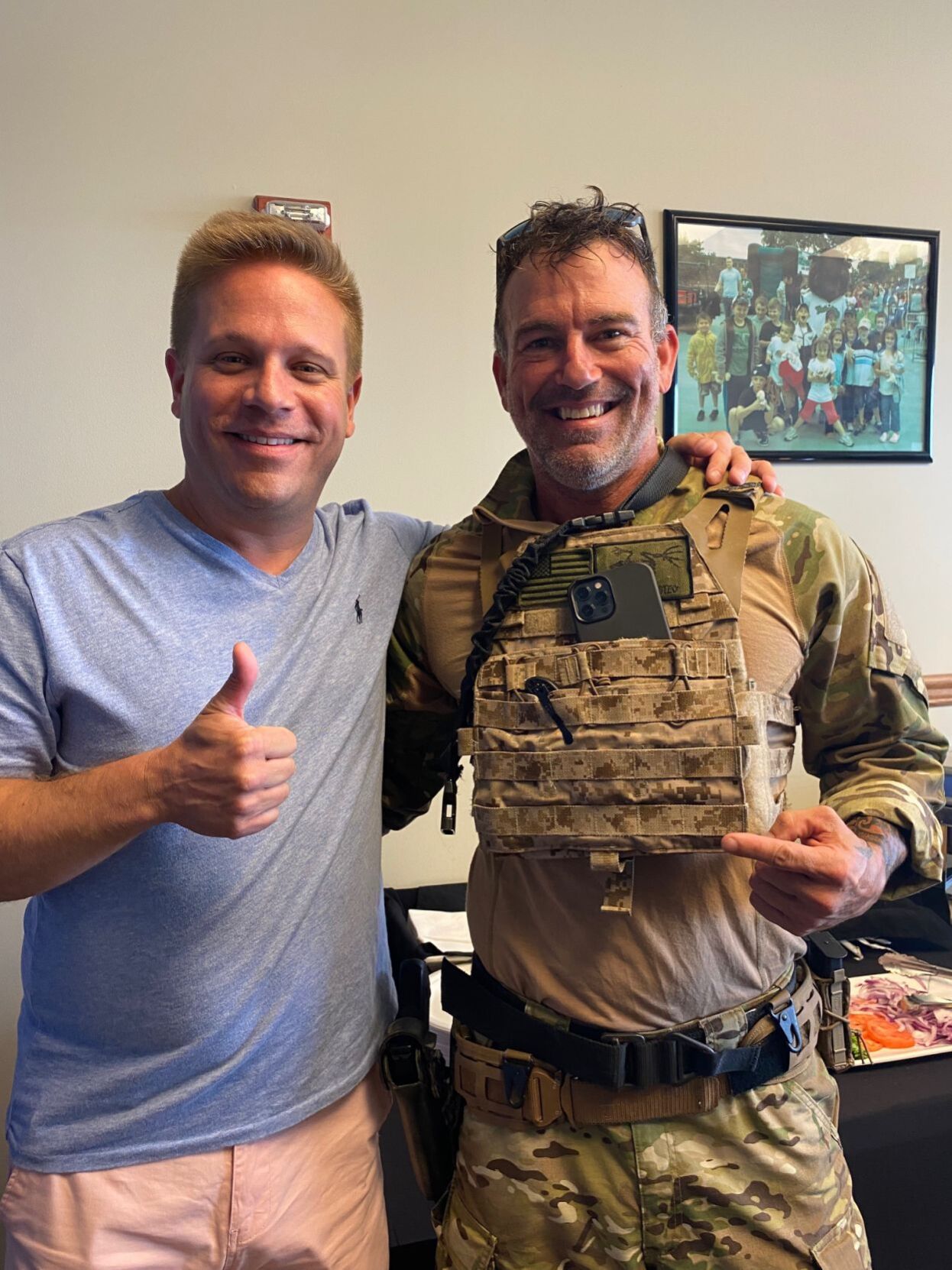 Chris Thompson with U.S. Navy SEAL Mike Donnelly
